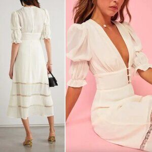 NWT Reformation Ginny Dress Size 6 Ivory